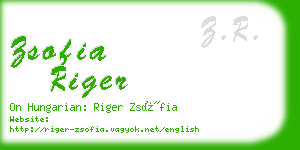zsofia riger business card